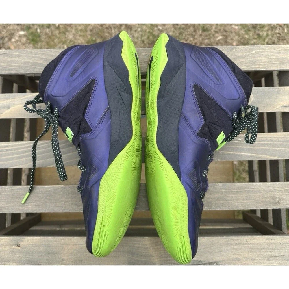 Nike Lebron Zoom Soldier 7 VII Mens Size 10 Basketball Court Purple Green Lime
